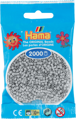 Sachet 2000 Mini perles Hama - Gris clair - 50170