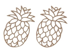 2 breloques dorées « Ananas »  - Créalia