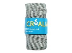 Cordon coton ciré 1 mm x 20 m Créalia - Gris Clair