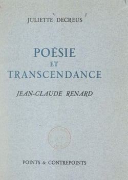 Poésie et transcendance - Jean-Claude Renard