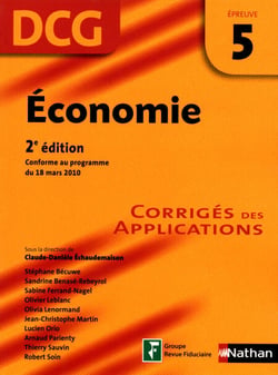 Economie - épreuve 5  - DCG corrigés Format : ePub 2 DCG - Format : ePub 2