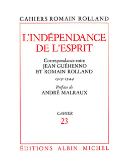 L'Indépendance de l'esprit - Correspondance de Romain Rolland à Jean Guéhenno (1919-1944), cahier n°23