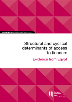 EIB Working Papers 2019/10 - Structural and cyclical determinants of access to finance - Evidence from Egypt