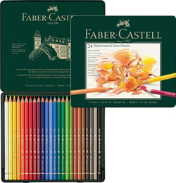 Boîte en métal Faber-Castell - Polychromos - 24 crayons