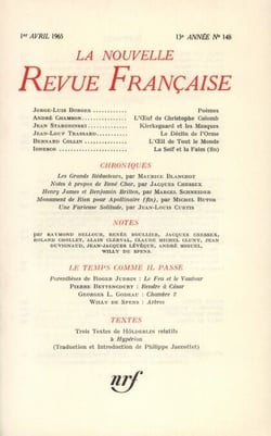 La Nouvelle Revue Française N' 148 (Avril 1965)