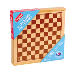 Jeujura COFFRET BOIS DAMES ET D'ECHECS