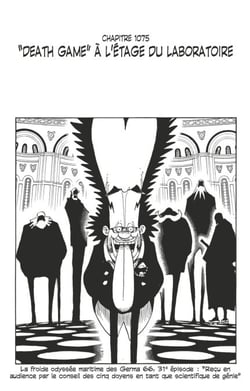 One Piece édition originale - Chapitre 1075 - "Death game" à l'étage du laboratoire