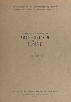 Éléments d'étude pour une protohistoire de la Tunisie