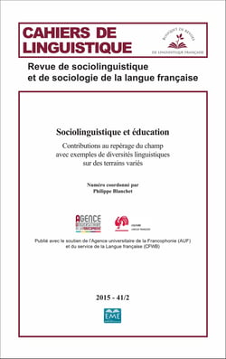 Sociolinguistique et éducation - Contributions au repérage du champ avec exemples de diversités linguistiques sur des terrains variés - 2015 - 41.2