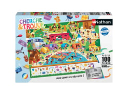 Nathan puzzle 100 pièces - Au camping (Cherche et trouve)