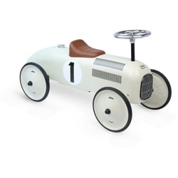 Porteur voiture vintage Vilac - métal - blanc crème - 76 x 40 x 38 cm