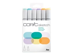 Lot de 6 marqueurs à alcool - Copic Sketch - Couleurs pastel
