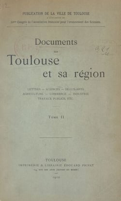 Documents sur Toulouse et sa région : lettres, sciences, beaux-arts, agriculture, commerce, industrie, travaux publics, etc. (2)