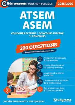 ATSEM-ASEM - Concours externe - Concours interne - 3e concours - 200 questions - Catégorie C – Concours 2025-2026