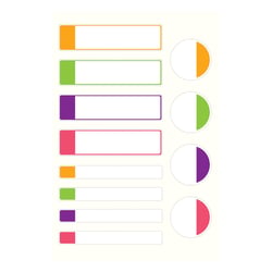 24 étiquettes plastifiées multicolores - Fluo - Avery