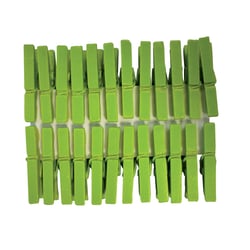 24 pinces à linges - anis - 3cm