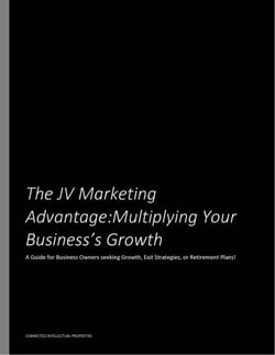 The JV Marketing Advantage:  Multiplying Your Business's Growth  - A Guide for Business Owners Seeking Growth, Exit Strategies or Retirement