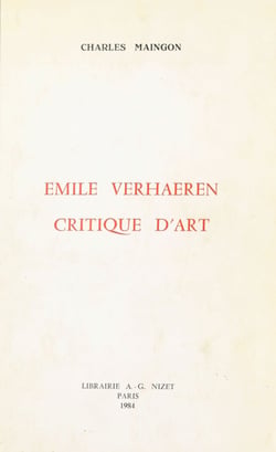 Émile Verhaeren critique d'art