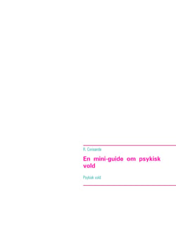 En mini-guide om psykisk vold - Psykisk vold