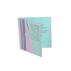25 cartes pliées Pollen 135x135 mm  - Bordeaux