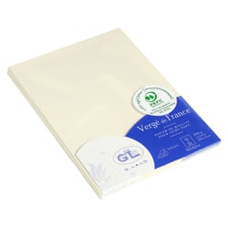 25 cartes Lalo Vergé - 107x152 mm - 210 g - ivoire 