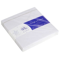 25 enveloppes doublées Lalo Vergé - 140x140 mm - 100g - blanc 