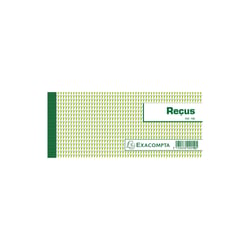 Exacompta – Carnet à souche Reçus – 50 feuillets – Format horizontal 9 × 21 cm