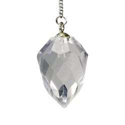 Pendule Goutte à Facettes en Cristal de Roche