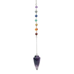 Pendule 7 Chakras Toupie Améthyste