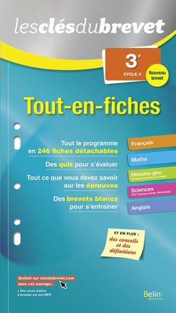 LES CLES DU BREVET : tout-en-fiches - 3e