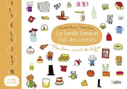 La famille Pompon fait des courses - mon livre-circuit des chiffres