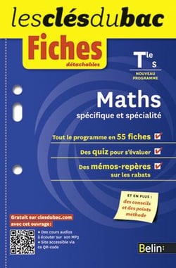 LES CLES DU BAC : maths - terminales S - enseignement obligatoire et de spécialité - fiches