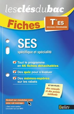 LES CLES DU BAC : SES - terminale ES - fiches