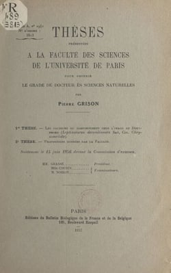 Les facteurs du comportement chez l'imago du doryphore (Leptinotarsa decemlineata Sat,. Col. Chrysomelidae). Suivi de Propositions données par la Faculté - Thèses présentées à la Faculté des sciences de l'Université de Paris pour obtenir le grade de Do...