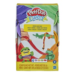 1 boîte Play-Doh Elastix - 4 pots de pâte à modeler élastique - Modèles assortis