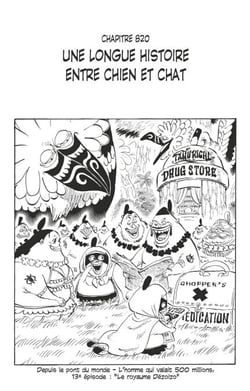 One Piece édition originale - Chapitre 820 - Une longue histoire entre chien et chat