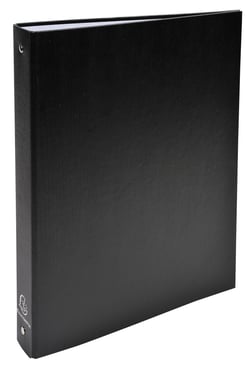 Classeur Exacompta rembordé polypropylène 4 anneaux 30mm - A4 - Noir