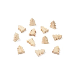 Set de 12 sapins en bois 3 cm - Créalia