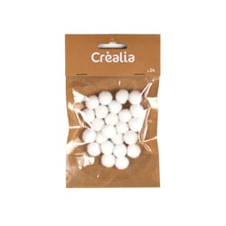 24 pompons flocons de neige - 1.5 cm