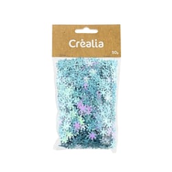 Sachet de paillettes flocons bleus et blancs - 50 g - Créalia