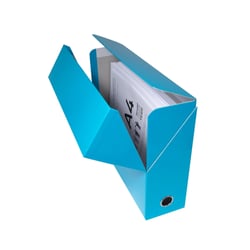 Boîte transfert A4 - Iderama - Dos 90 mm - Carton - Exacompta - Bleu clair