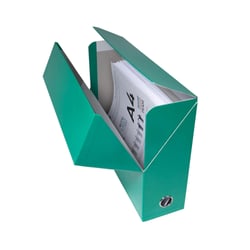 Boîte transfert A4 - Iderama - Dos 90 mm - Carton - Exacompta - Vert foncé
