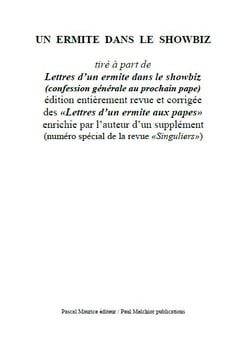 Un ermite dans le showbiz - tiré à part