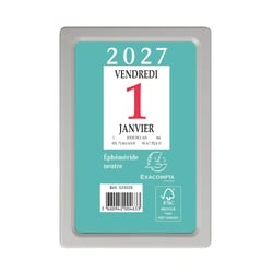 Bloc éphéméride 2026 Exacompta - 6,5 x 9,7 cm