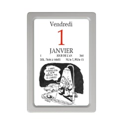 Bloc éphéméride 2026 Exacompta - Bleu - 6,5 x 9,7 cm - Comique