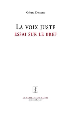 Essai sur le bref