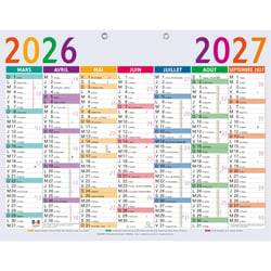 Calendrier scolaire 2026/2027 Exacompta - 13 mois - Multicolore - 43 x 33,5 cm