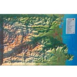 Carte en relief des Pyrénées-orientales