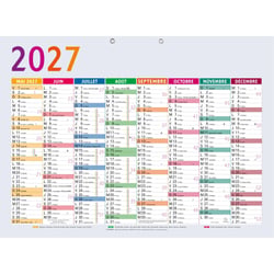 Calendrier scolaire 2026/2027 Exacompta - 16 mois - Multicolore - 55 x 40,5 cm