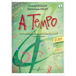 A Tempo : écrit Volume 3 - Méthode formation musicale - cycle 1